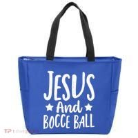 Jesus And Bocce Ball Gift Tote Bag thumb 0