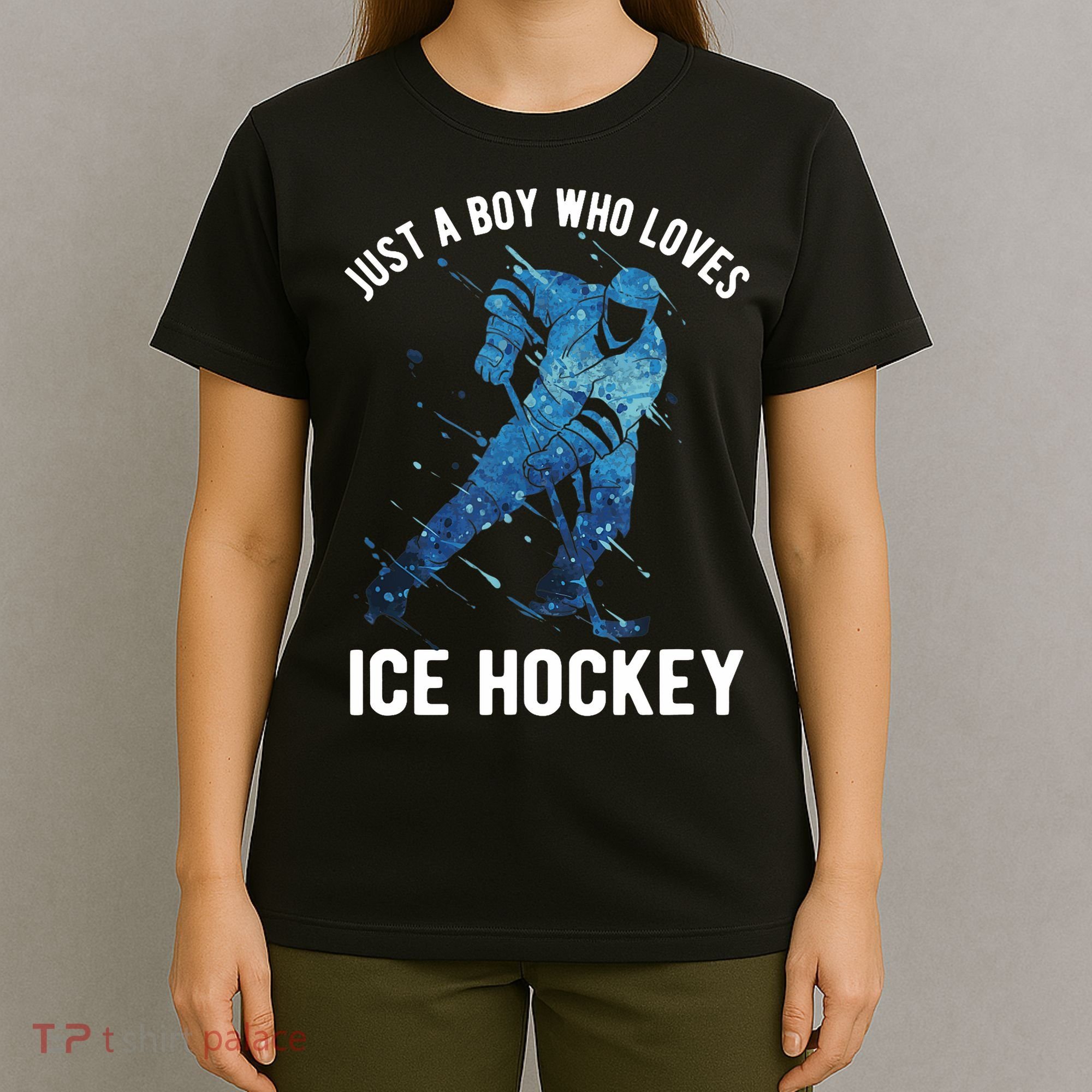 Just A Boy Who Loves Ice Hockey T-Shirt