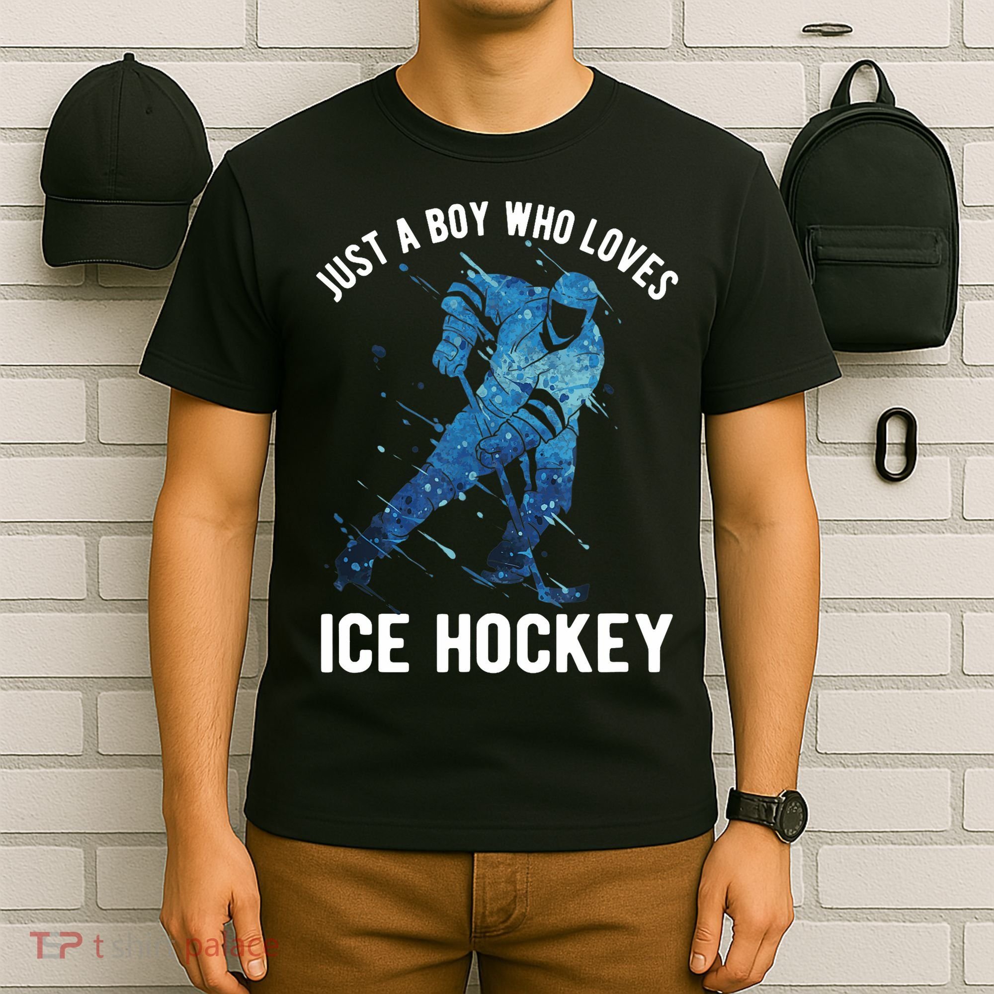 Just A Boy Who Loves Ice Hockey T-Shirt