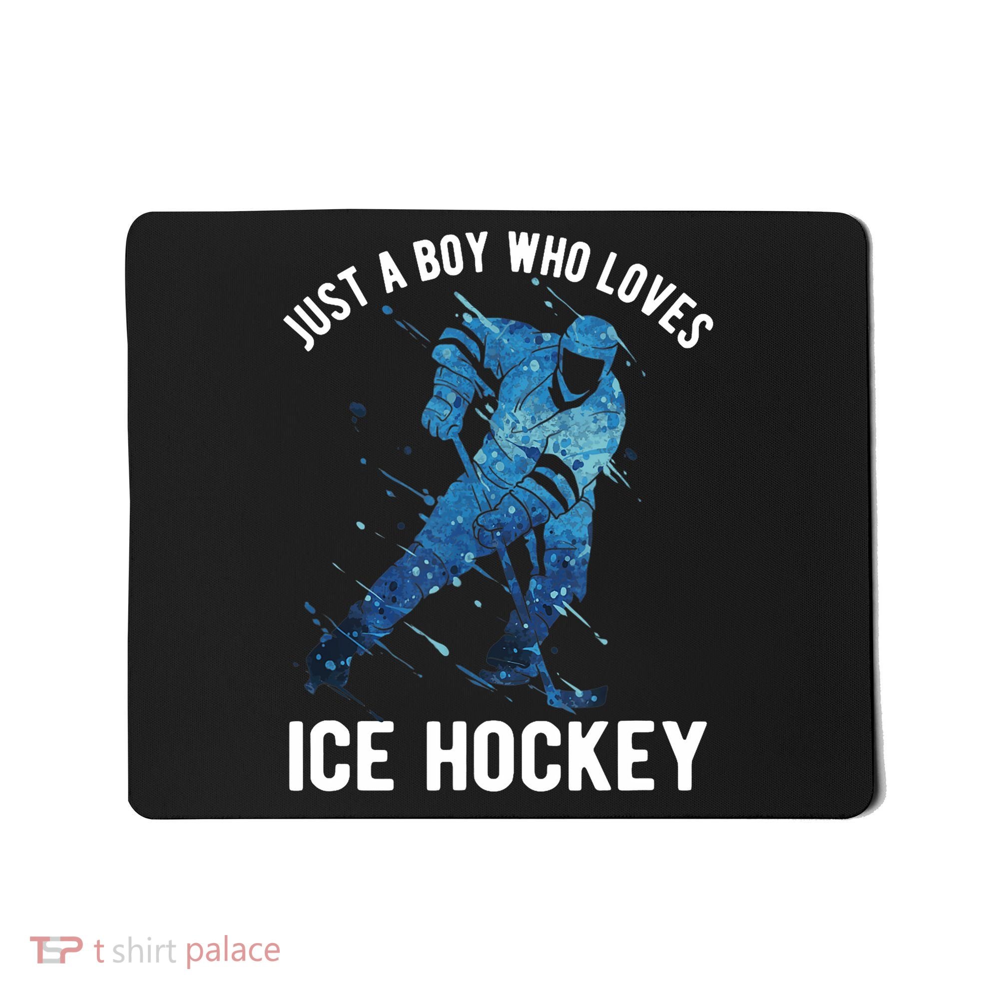 Just A Boy Who Loves Ice Hockey Mousepad