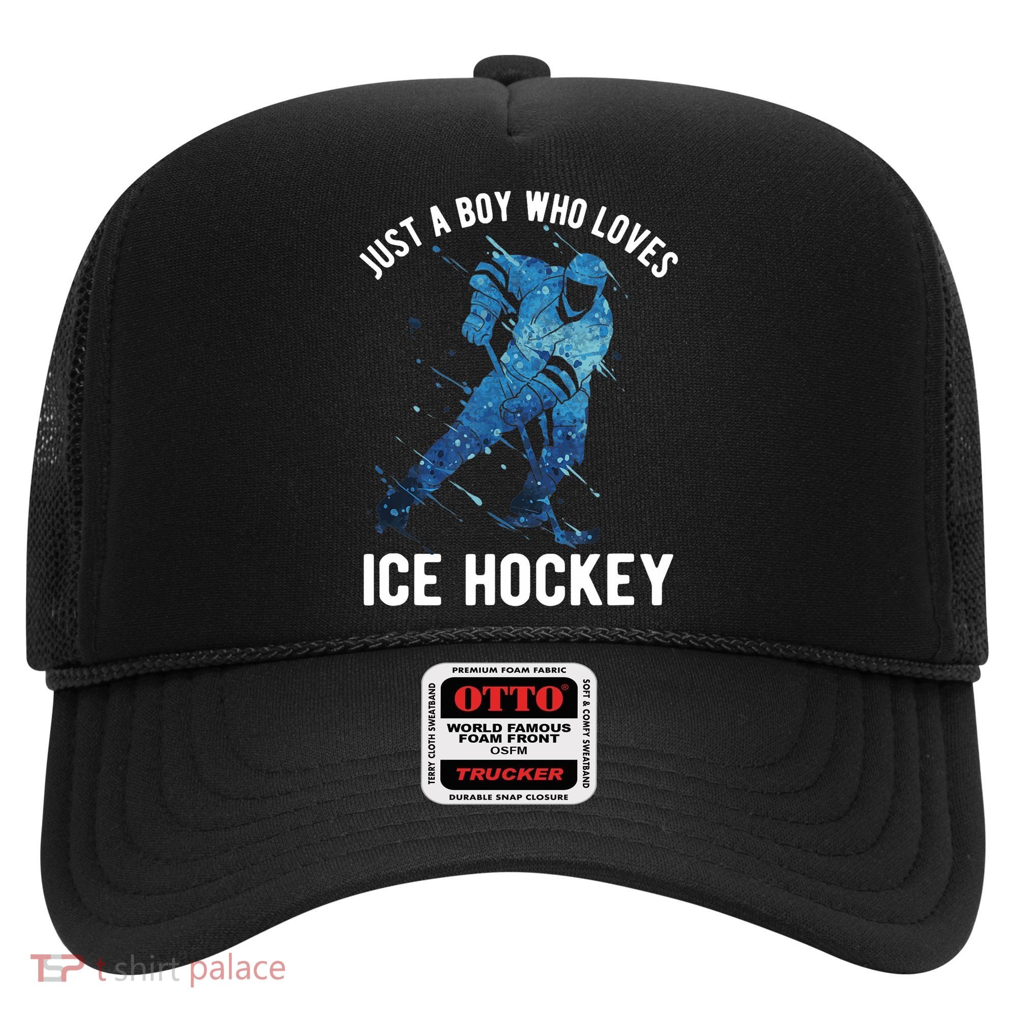 Just A Boy Who Loves Ice Hockey Hat