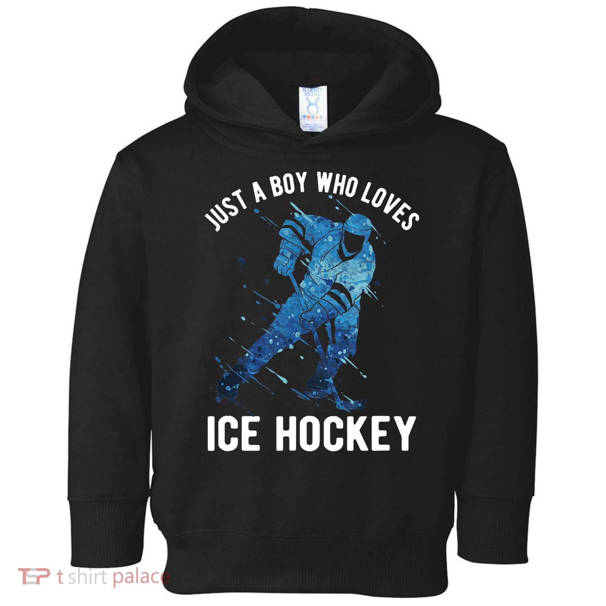 Just A Boy Who Loves Ice Hockey Toddler Hoodie