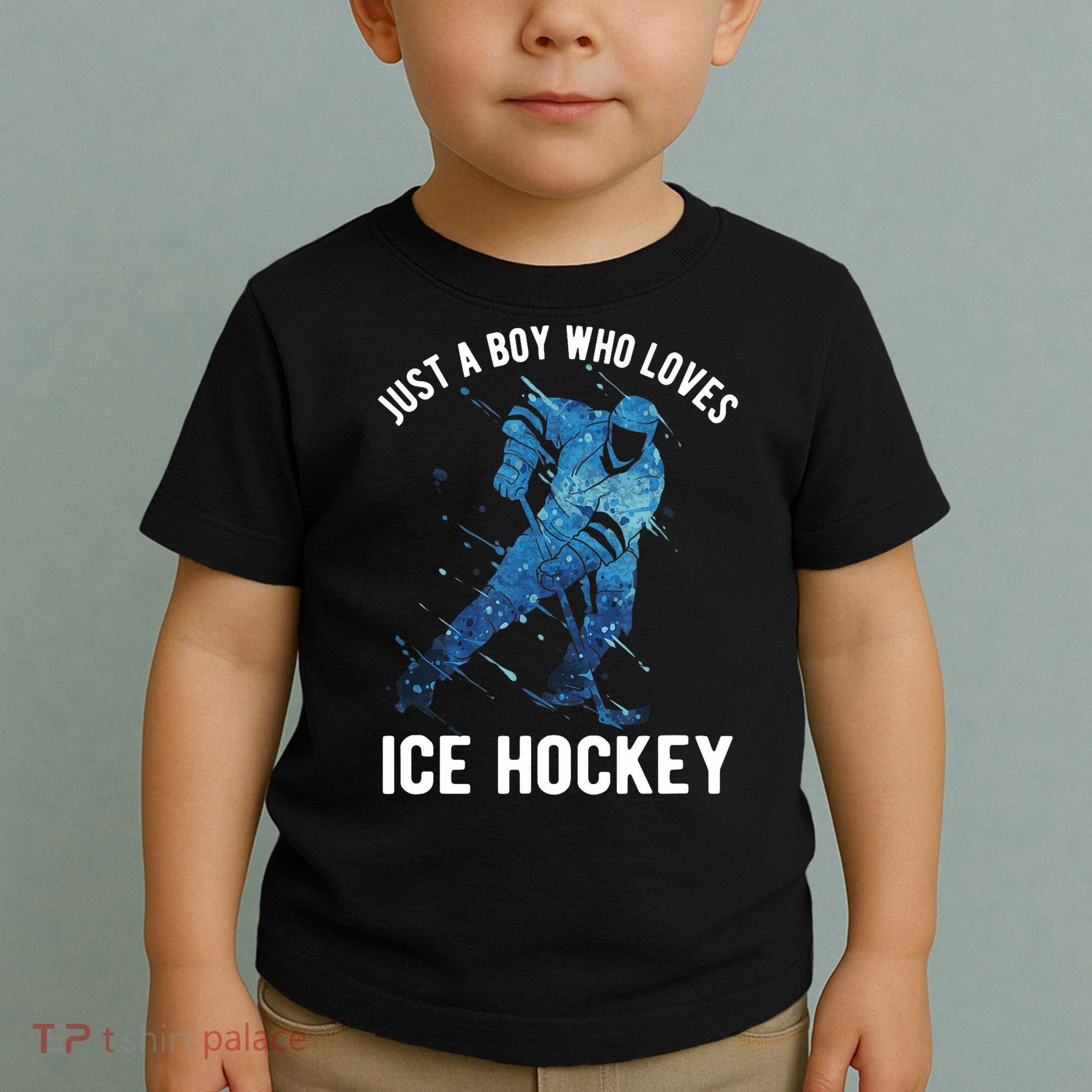 Just A Boy Who Loves Ice Hockey Toddler T-Shirt