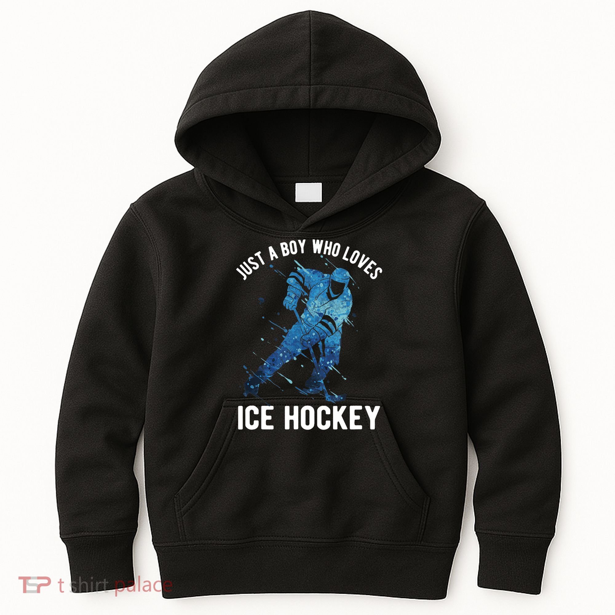 Just A Boy Who Loves Ice Hockey Kids Hoodie