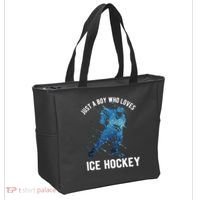 Just A Boy Who Loves Ice Hockey Tote Bag thumb 2