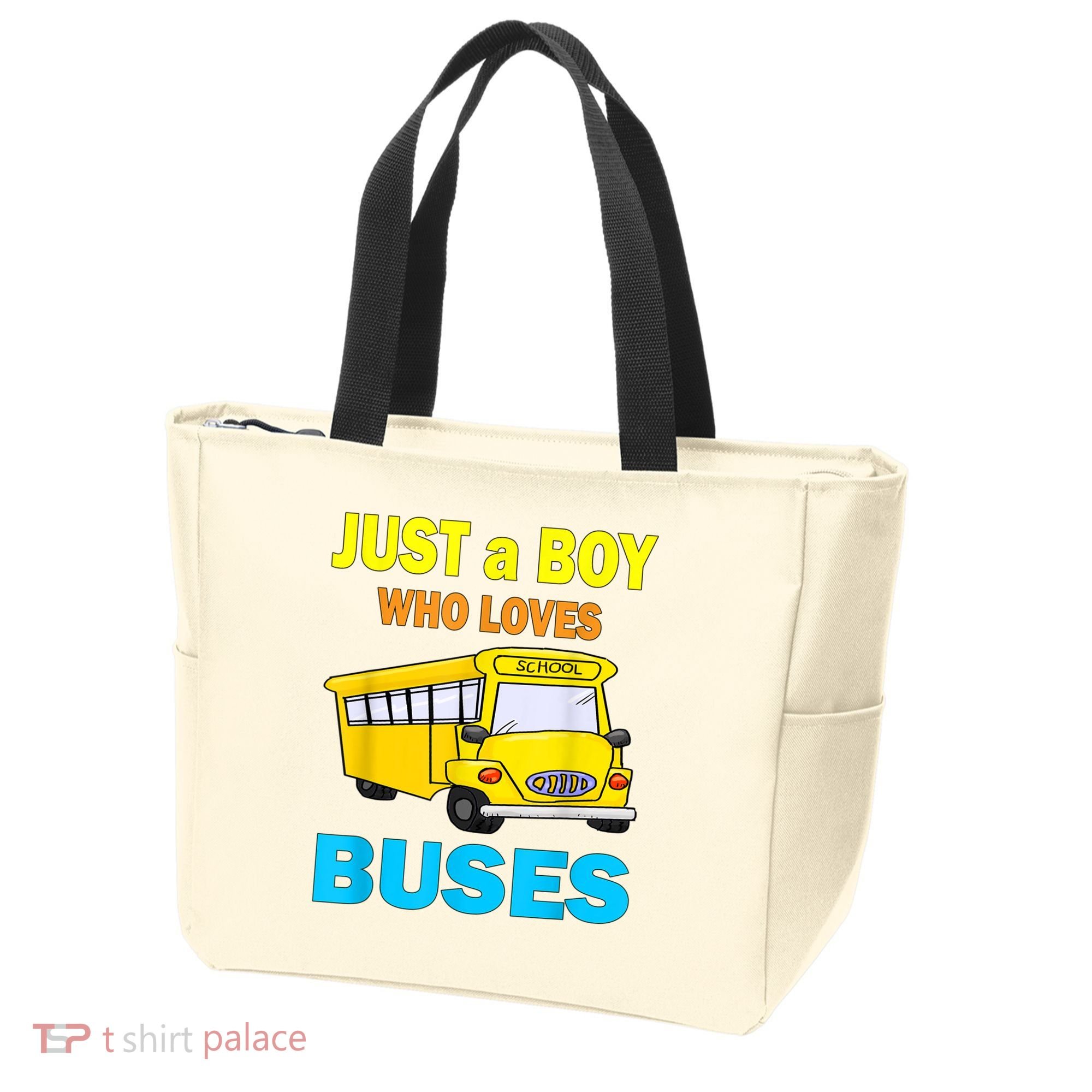 Just A Boy Who Loves School Buses & Cute Bus Lovers Tote Bag