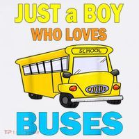 Just A Boy Who Loves School Buses & Cute Bus Lovers Long Sleeve Shirt thumb 2