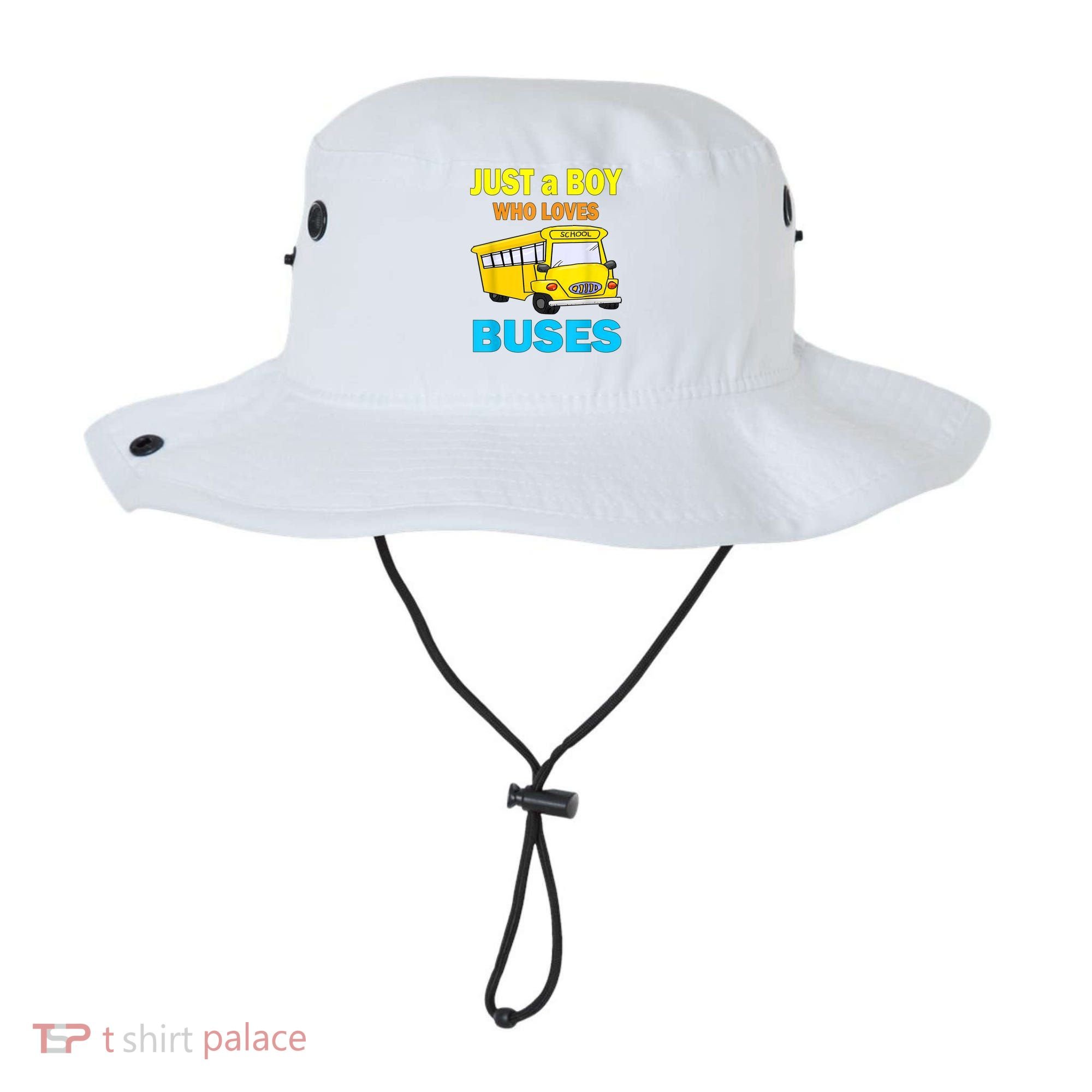 Just A Boy Who Loves School Buses & Cute Bus Lovers Bucket Hat
