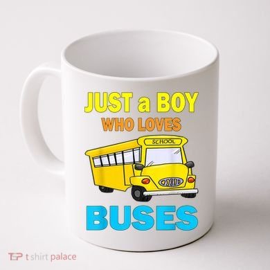 Just A Boy Who Loves School Buses & Cute Bus Lovers Coffee Mug