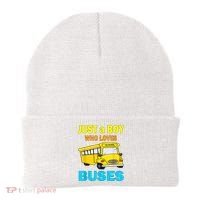 Just A Boy Who Loves School Buses & Cute Bus Lovers Beanie thumb 0