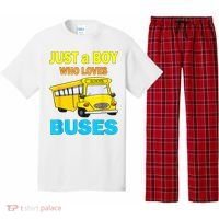 Just A Boy Who Loves School Buses & Cute Bus Lovers Pajama Set thumb 0