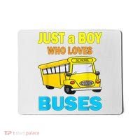 Just A Boy Who Loves School Buses & Cute Bus Lovers Mousepad thumb 0