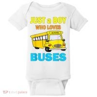 Just A Boy Who Loves School Buses & Cute Bus Lovers Baby Bodysuit thumb 0