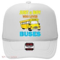 Just A Boy Who Loves School Buses & Cute Bus Lovers Hat thumb 0