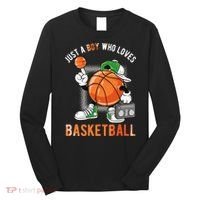 Just A Boy Who Loves Basketball Long Sleeve Shirt thumb 0