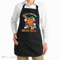 Just A Boy Who Loves Basketball Apron thumb 2