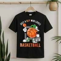 Just A Boy Who Loves Basketball T-Shirt thumb 2