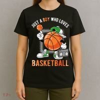 Just A Boy Who Loves Basketball T-Shirt thumb 4