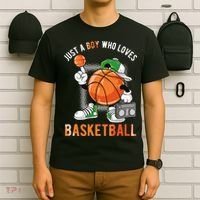 Just A Boy Who Loves Basketball T-Shirt thumb 6
