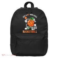 Just A Boy Who Loves Basketball 16 in Basic Backpack thumb 0