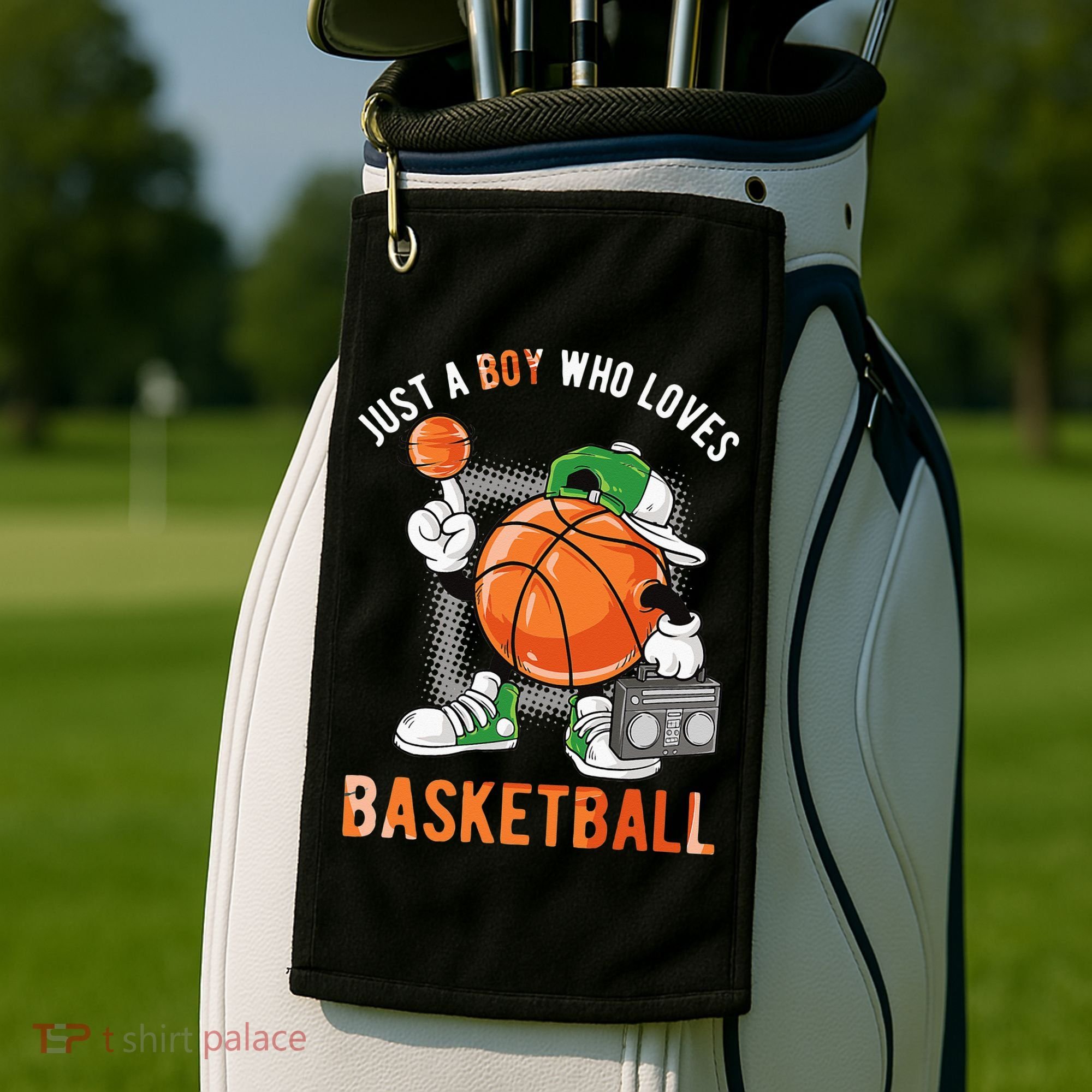 Just A Boy Who Loves Basketball Golf Towel
