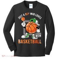 Just A Boy Who Loves Basketball Kids Long Sleeve Shirt thumb 0