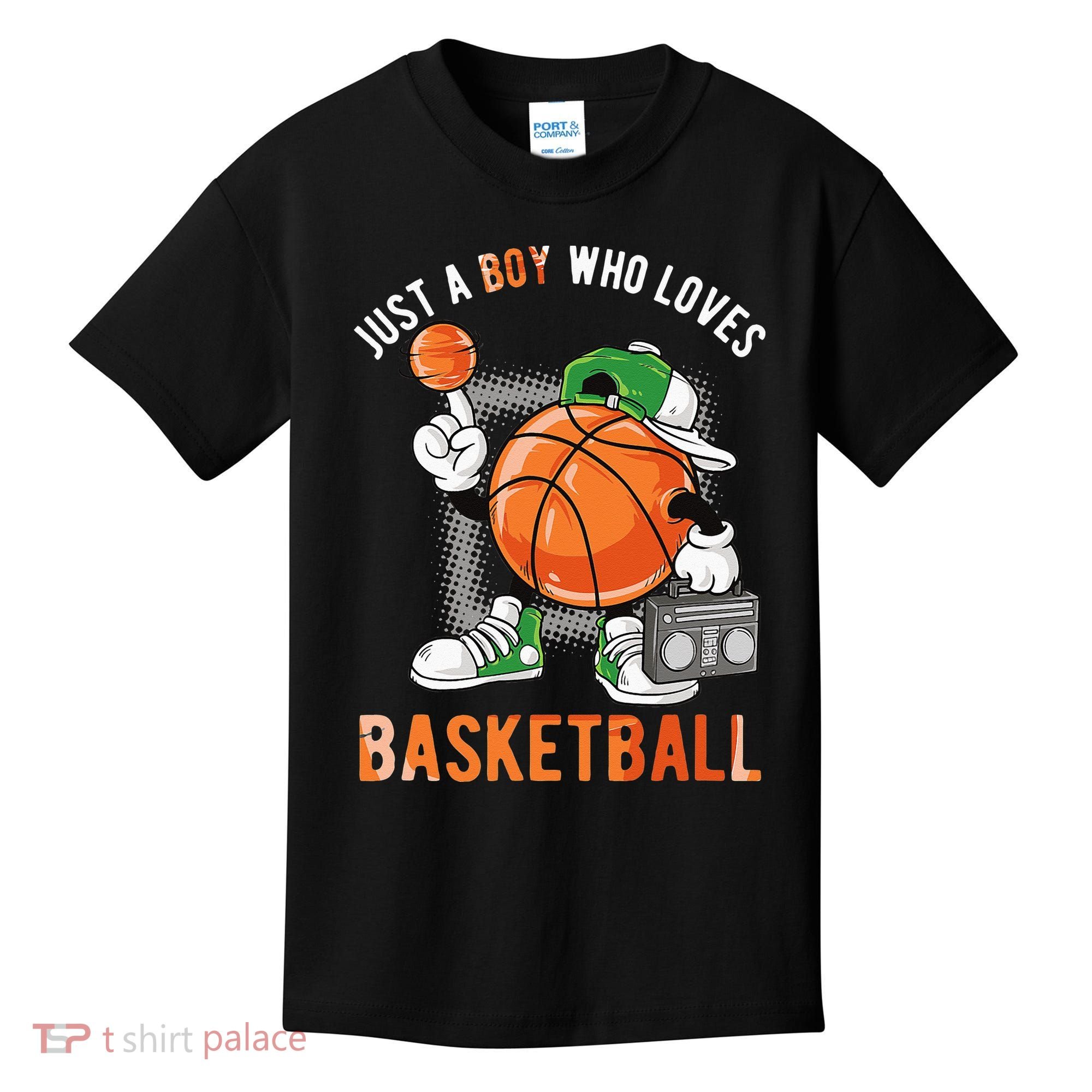 Just A Boy Who Loves Basketball Kids T-Shirt