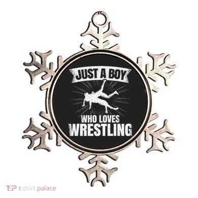Just A Boy Who Loves Wrestling Wrestler Ornament