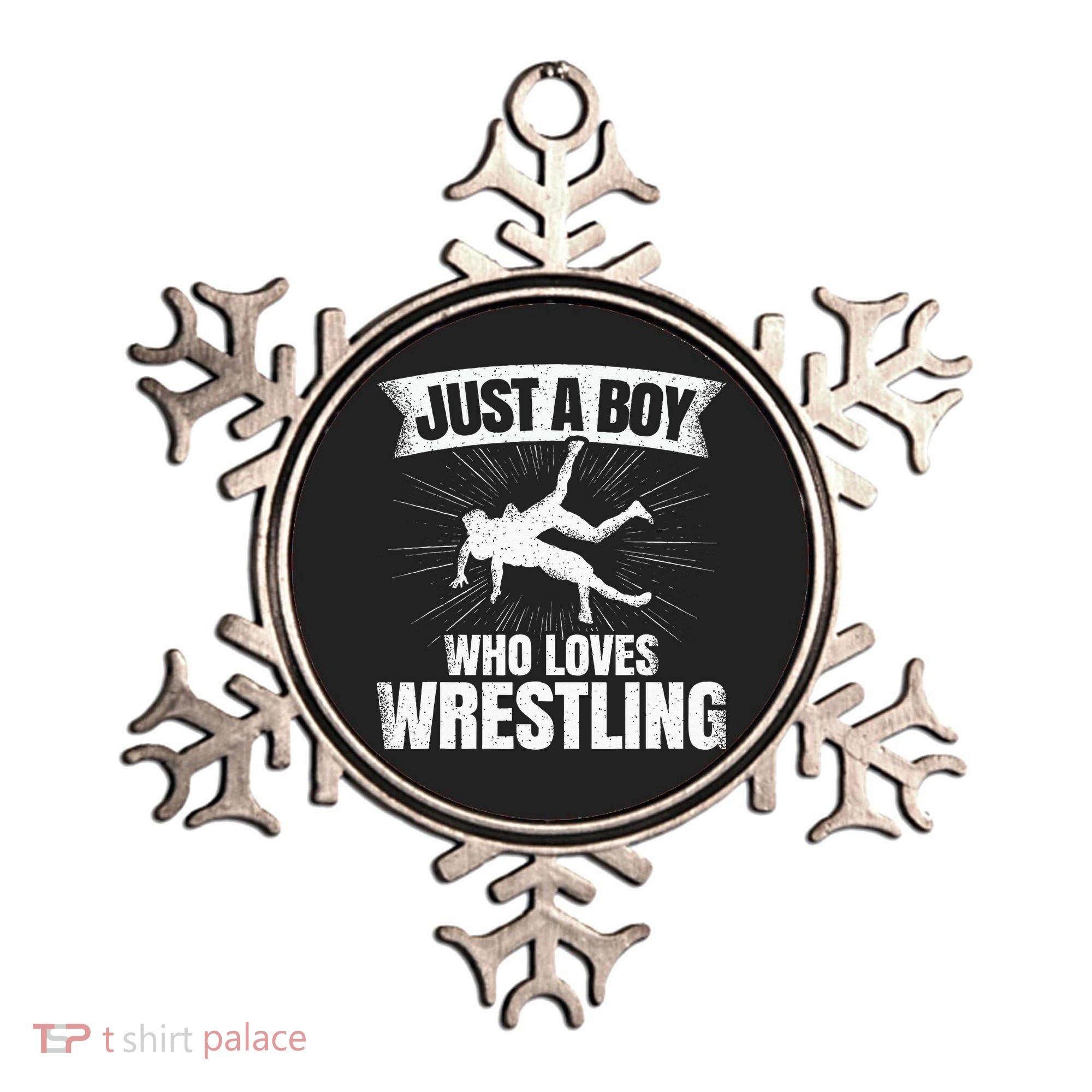Just A Boy Who Loves Wrestling Wrestler Ornament