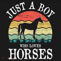 Just A Boy Who Loves Horses Gift Bucket Hat thumb 4