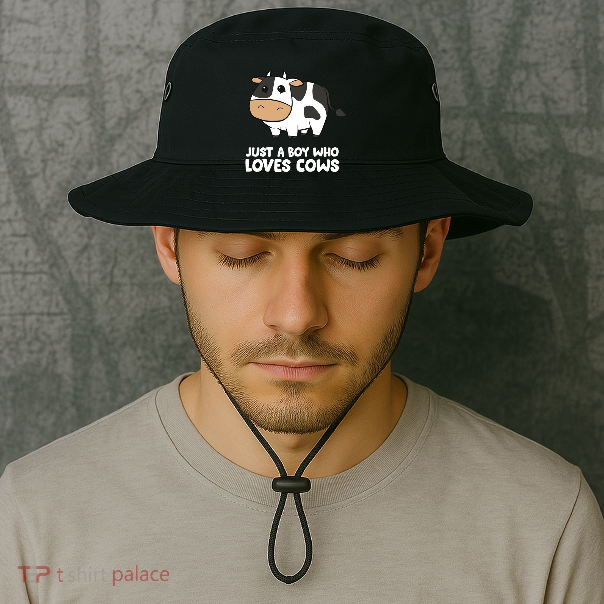 Just A Boy Who Loves Cows Gift Bucket Hat