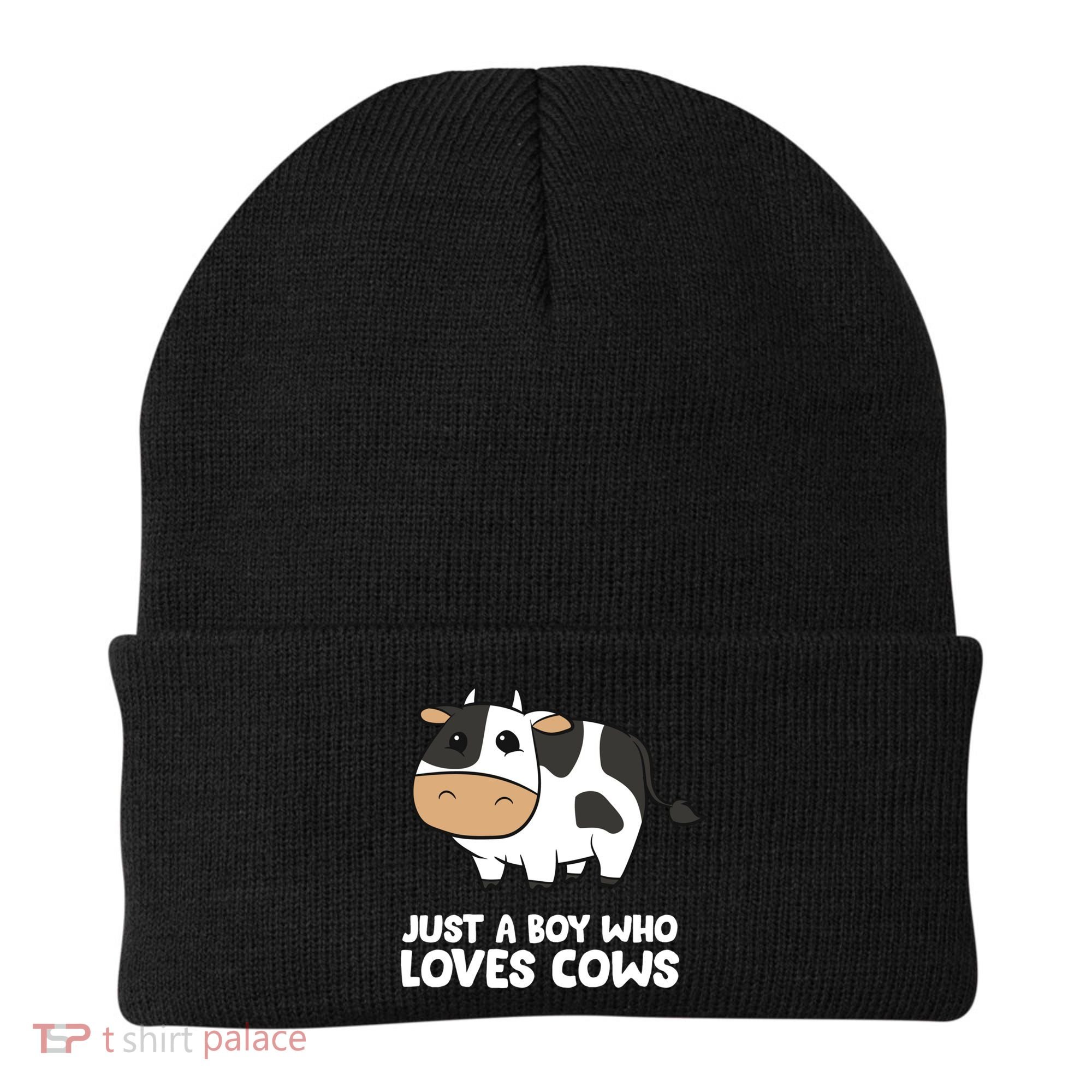 Just A Boy Who Loves Cows Gift Beanie
