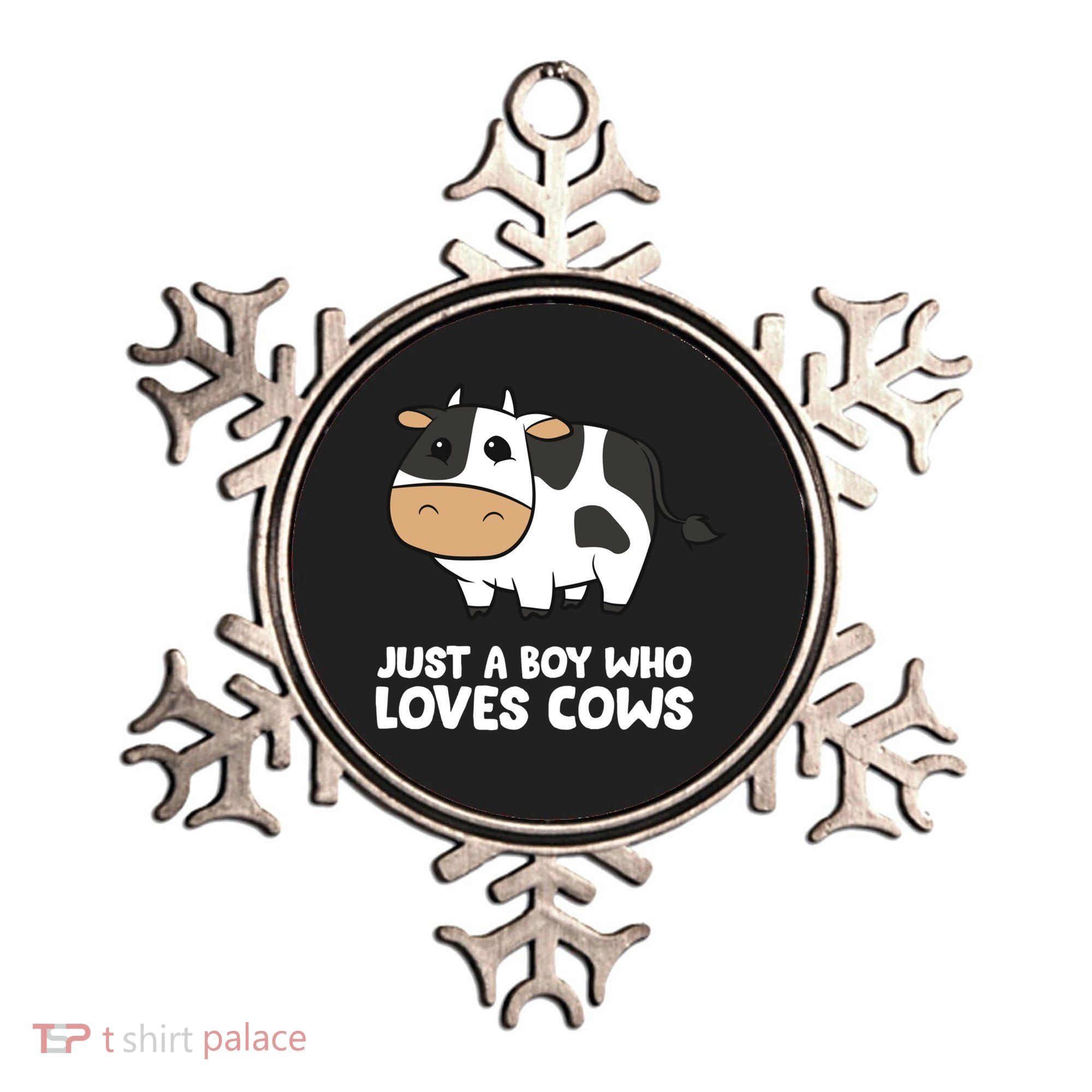 Just A Boy Who Loves Cows Gift Ornament