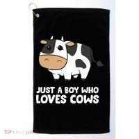 Just A Boy Who Loves Cows Gift Golf Towel thumb 0