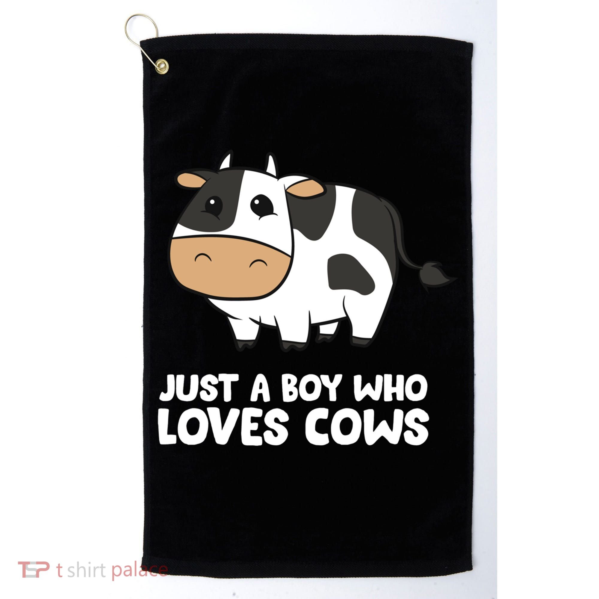 Just A Boy Who Loves Cows Gift Golf Towel