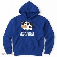 Just A Boy Who Loves Cows Gift Hoodie thumb 0