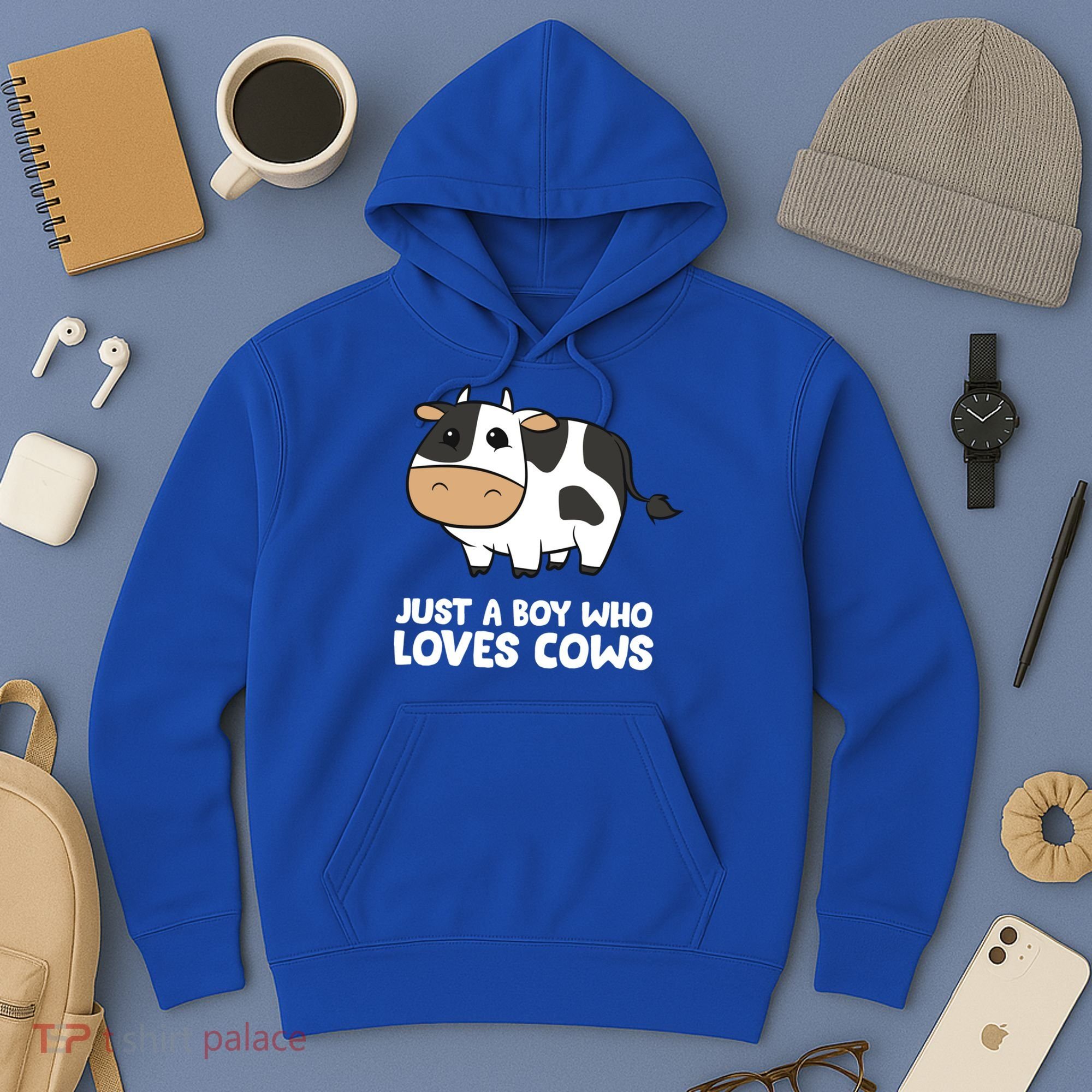 Just A Boy Who Loves Cows Gift Hoodie