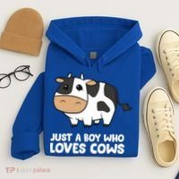 Just A Boy Who Loves Cows Gift Hoodie thumb 4