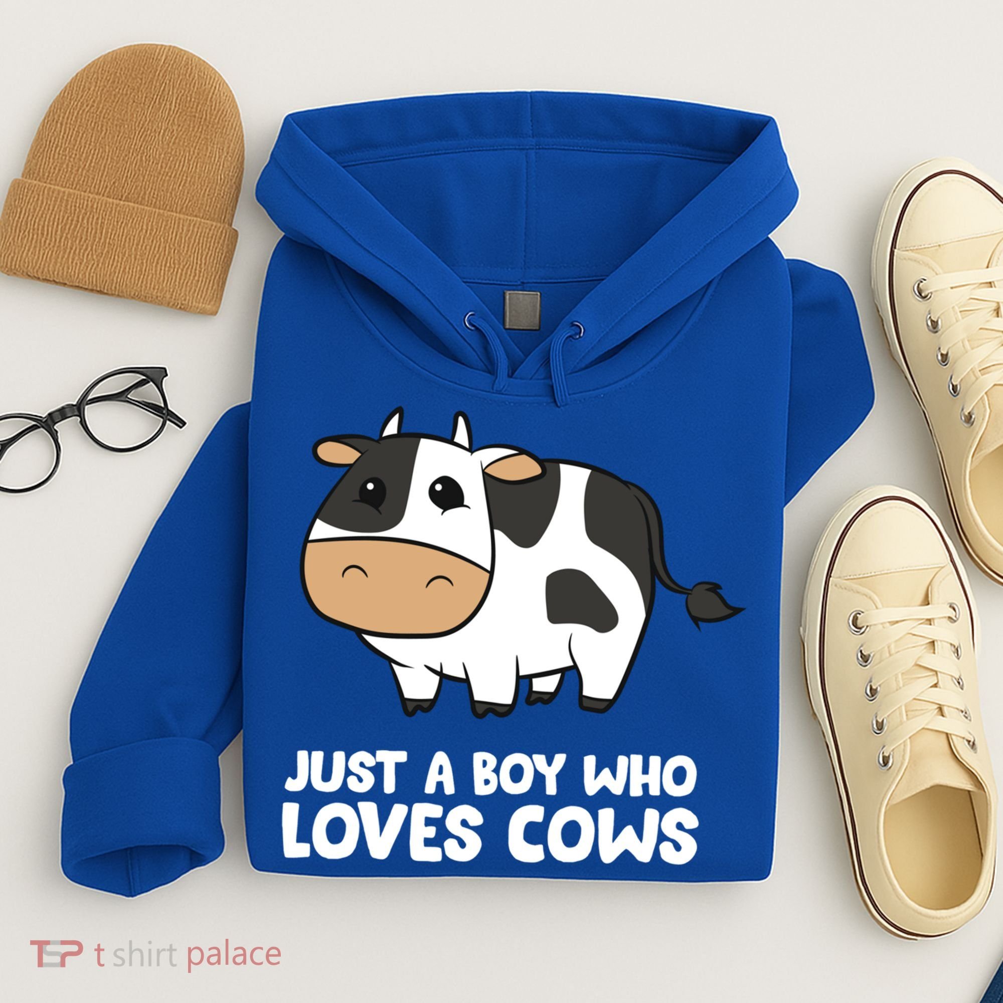 Just A Boy Who Loves Cows Gift Hoodie