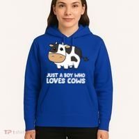 Just A Boy Who Loves Cows Gift Hoodie thumb 5