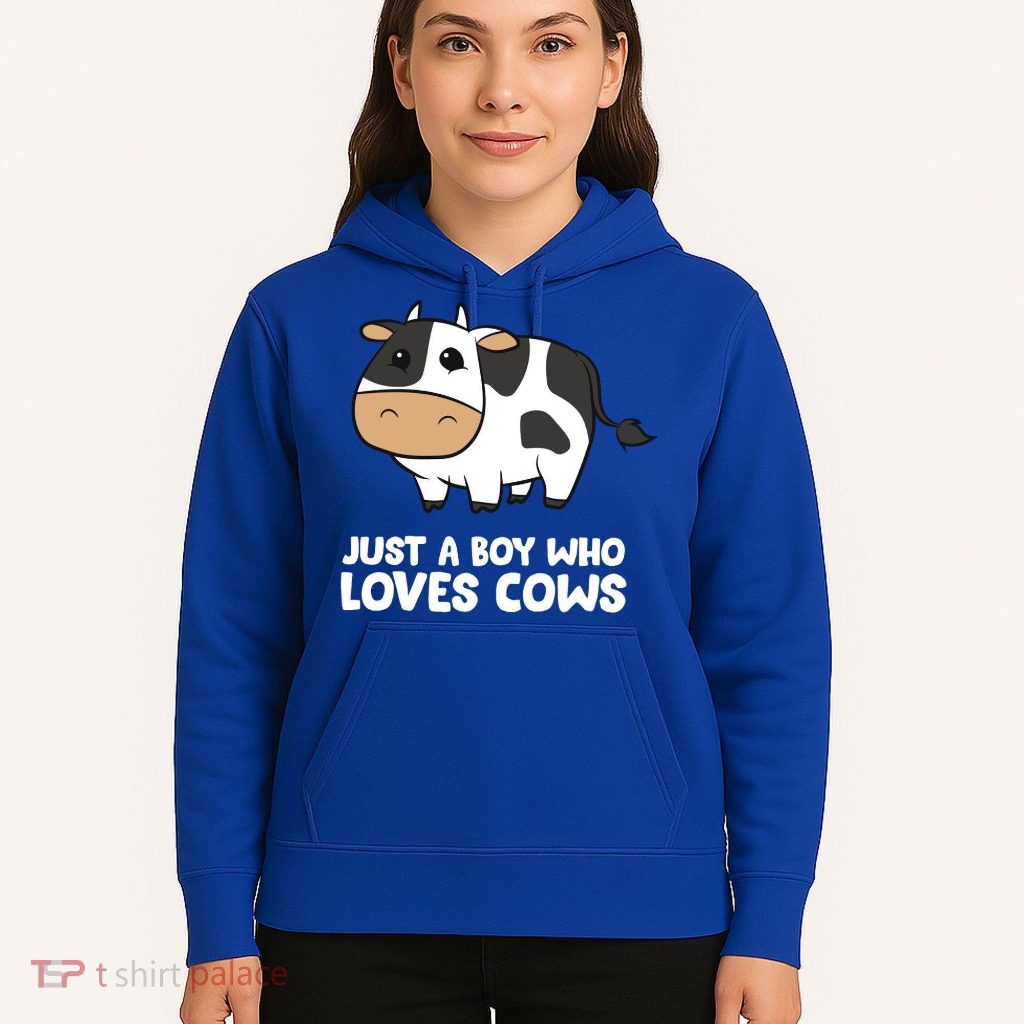 Just A Boy Who Loves Cows Gift Hoodie