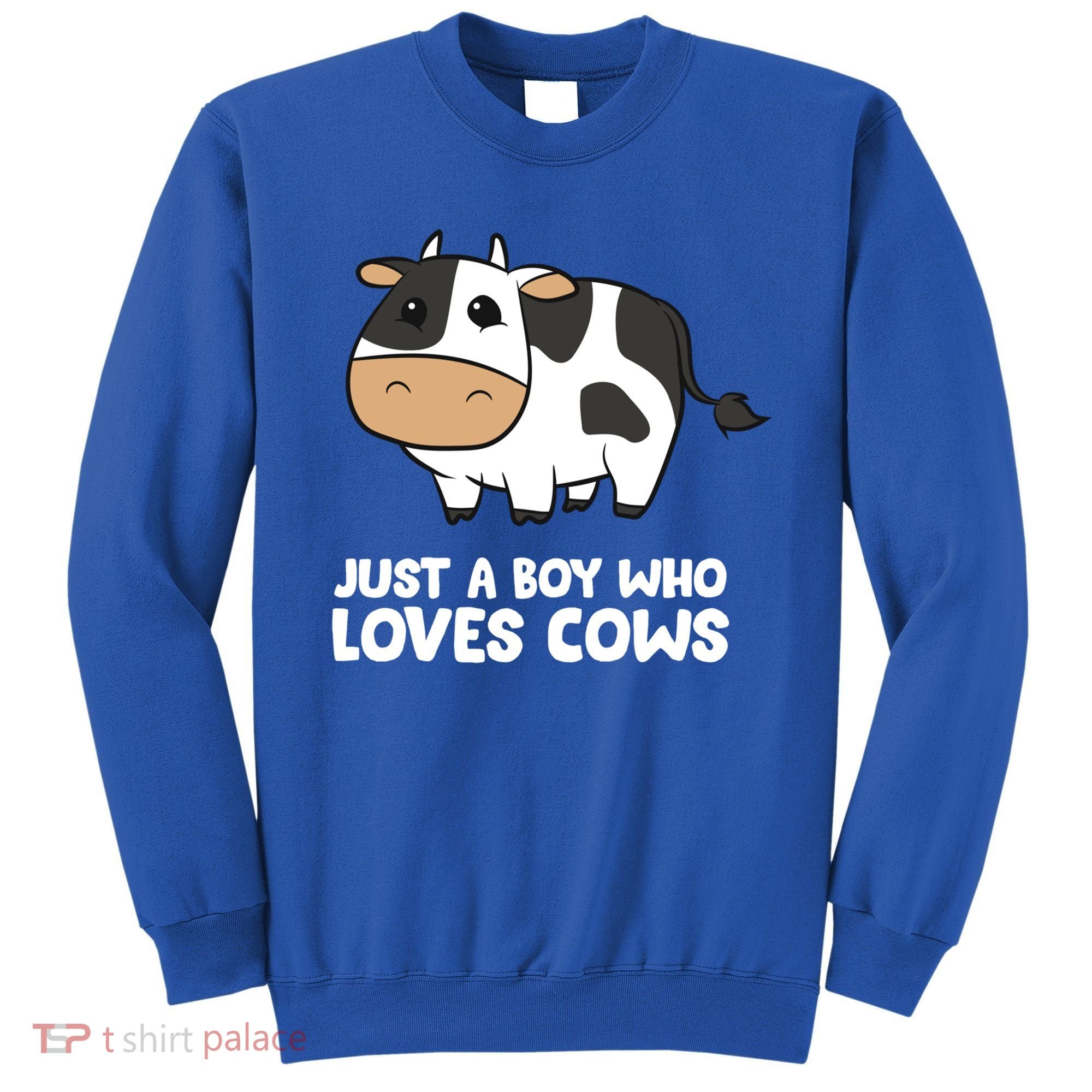 Just A Boy Who Loves Cows Gift Sweatshirt