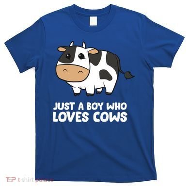 Just A Boy Who Loves Cows Gift T-Shirt