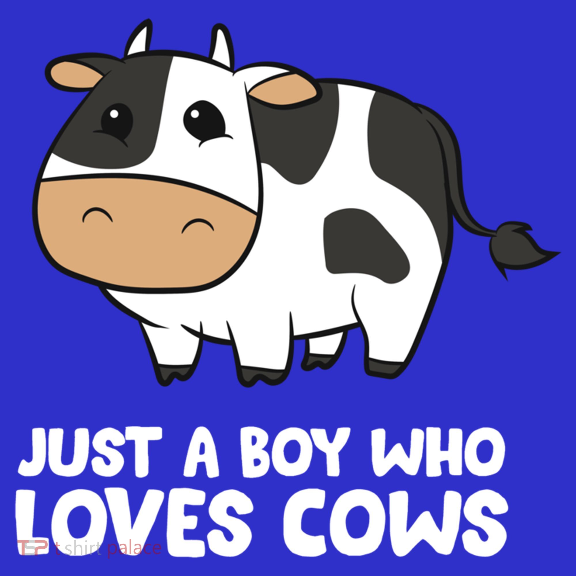Just A Boy Who Loves Cows Gift Button