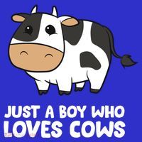Just A Boy Who Loves Cows Gift Coaster thumb 2