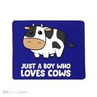 Just A Boy Who Loves Cows Gift Mousepad thumb 0