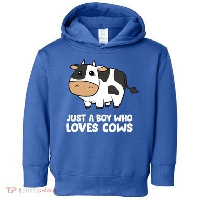 Just A Boy Who Loves Cows Gift Toddler Hoodie