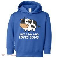 Just A Boy Who Loves Cows Gift Toddler Hoodie thumb 0