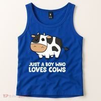 Just A Boy Who Loves Cows Gift Tank Top thumb 2
