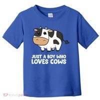 Just A Boy Who Loves Cows Gift Toddler T-Shirt thumb 0